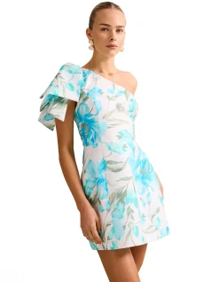 DARCY ONE SHOULDER BOW MINI DRESS