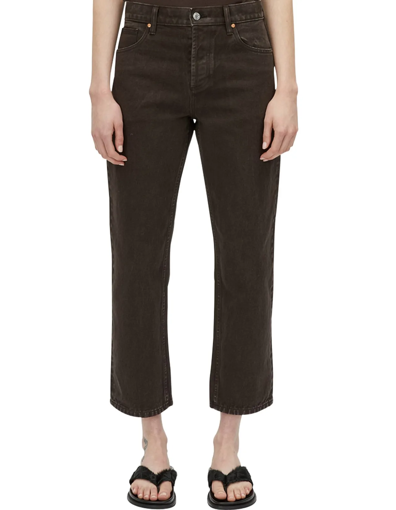 Daria Cropped Straight Leg Denim Jean