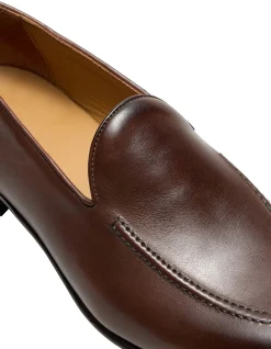 DARK TAN LEATHER LOAFER