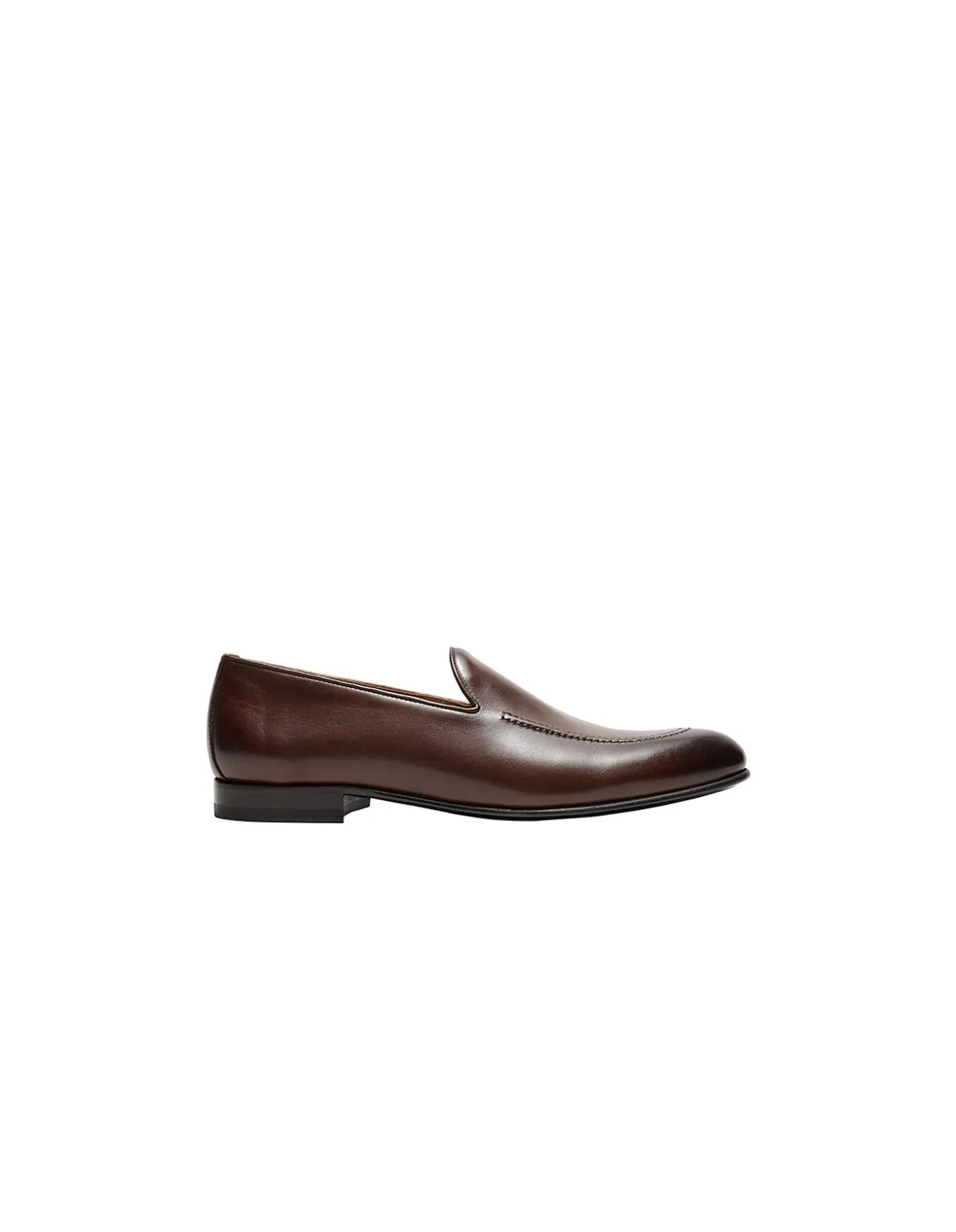 DARK TAN LEATHER LOAFER