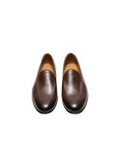DARK TAN LEATHER LOAFER