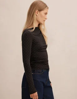 DELANEY EMBELLISHED LONG SLEEVES TOP