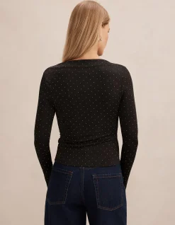 DELANEY EMBELLISHED LONG SLEEVES TOP