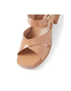 Deloise Patent Block Heel Sandals