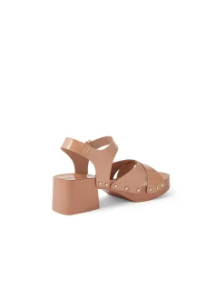 Deloise Patent Block Heel Sandals
