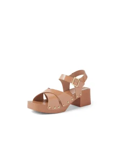 Deloise Patent Block Heel Sandals