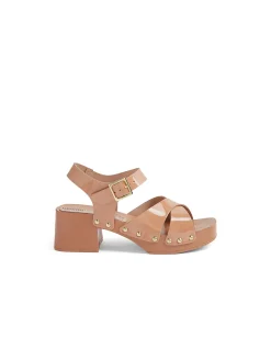 Deloise Patent Block Heel Sandals