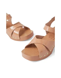 Deloise Patent Block Heel Sandals