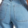 Del Re Wide Cuff Crop Denim Jeans