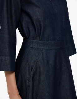 Denim A-line Skirt