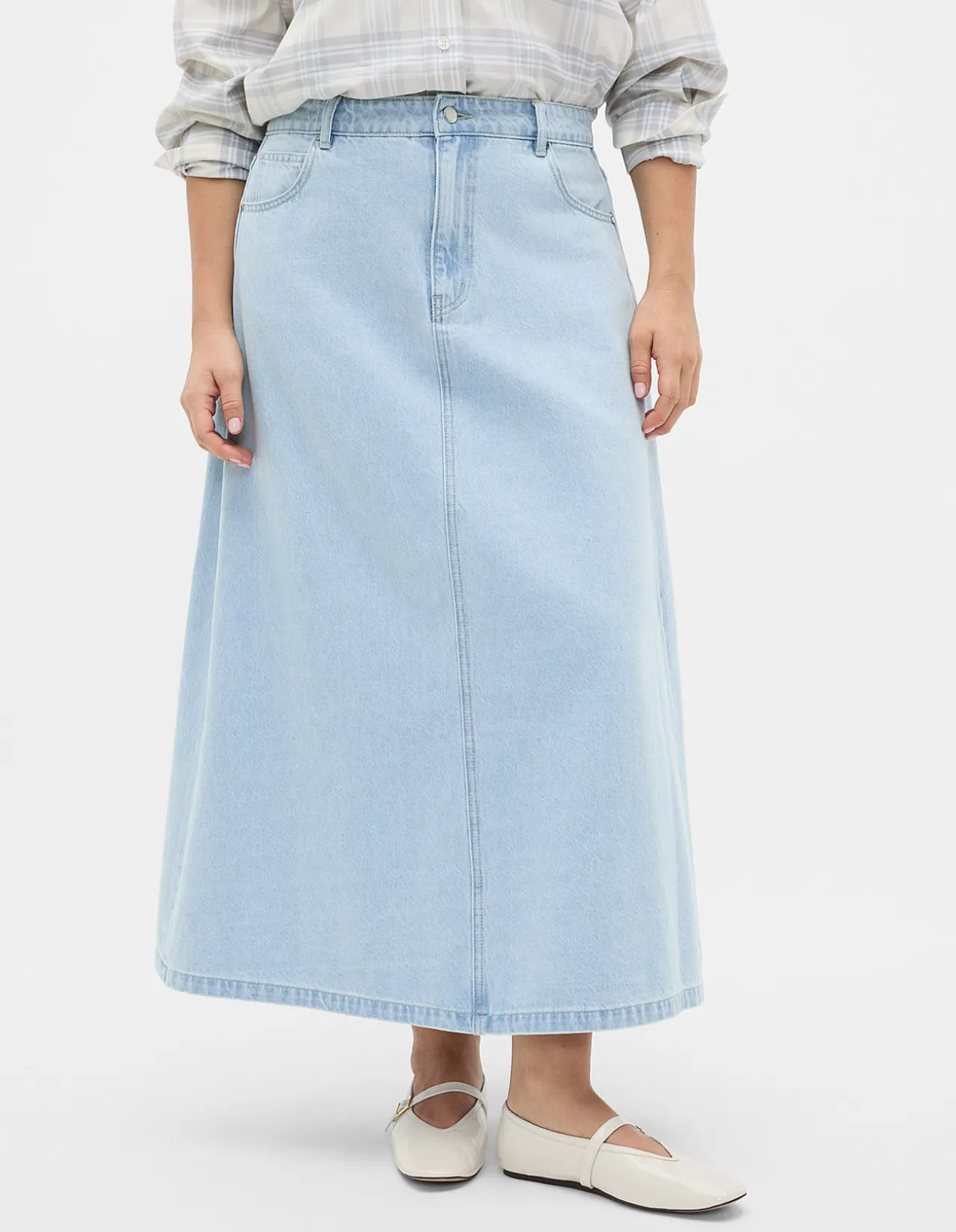 DENIM MIDI SKIRT