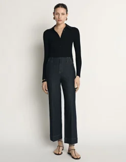 DENIM HIGH RISE CROPPED JEAN