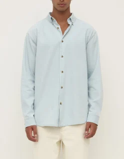 Denim Long Sleeve Shirt Pale Blue