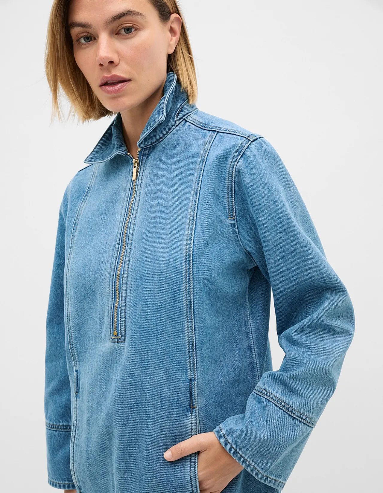 DENIM MINI DRESS