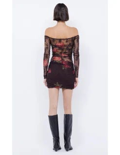 DESERT ROSE LONG SLEEVE MINI DRESS