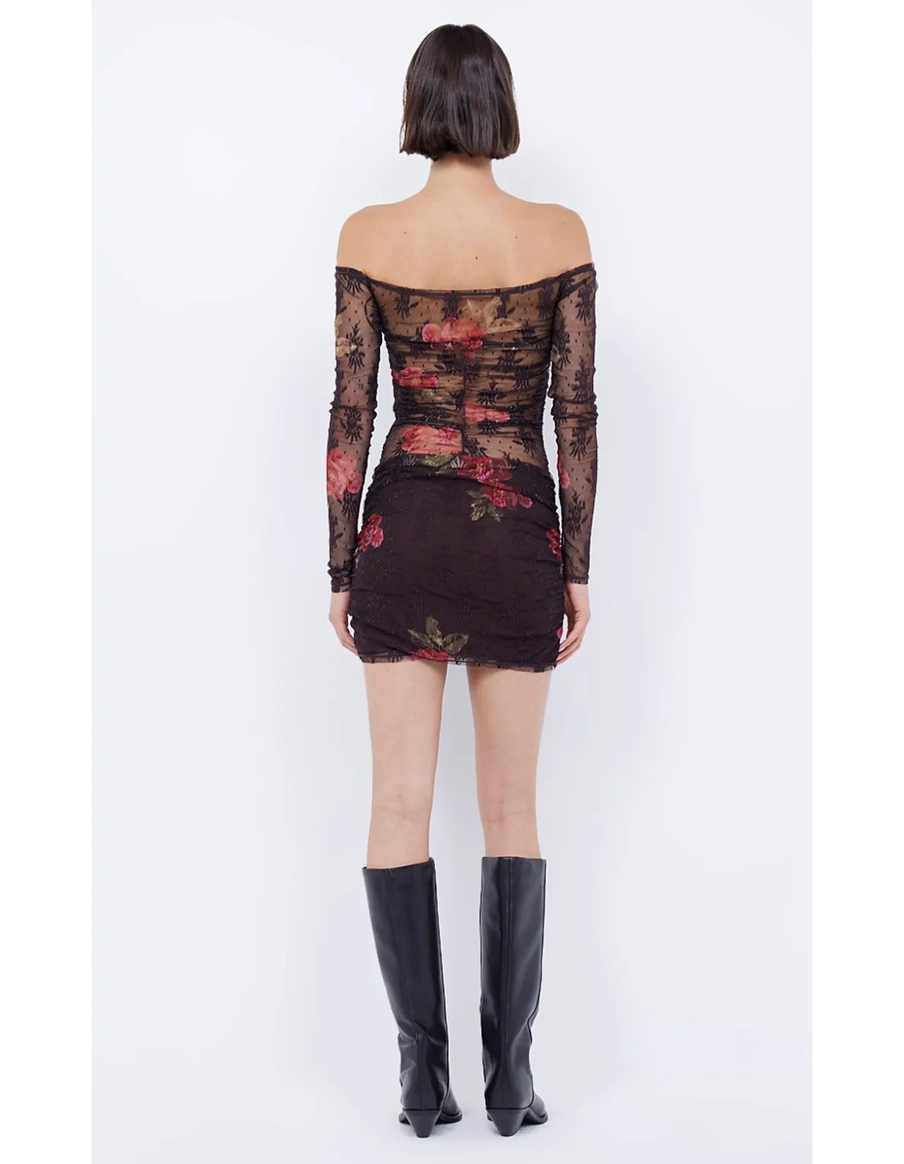 DESERT ROSE LONG SLEEVE MINI DRESS