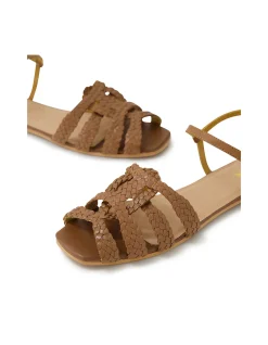 Dessma Woven Leather Strap Sandals