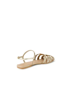 Dessma Woven Strap Square Toe Sandals