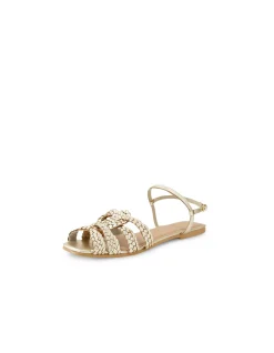 Dessma Woven Strap Square Toe Sandals