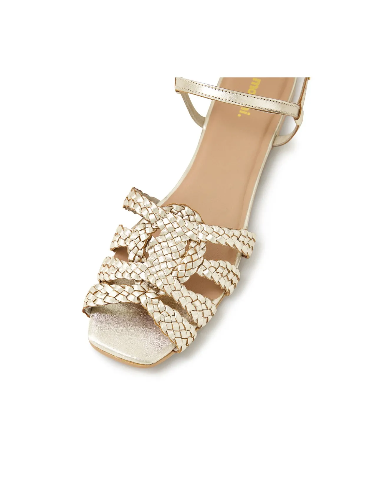 Dessma Woven Strap Square Toe Sandals