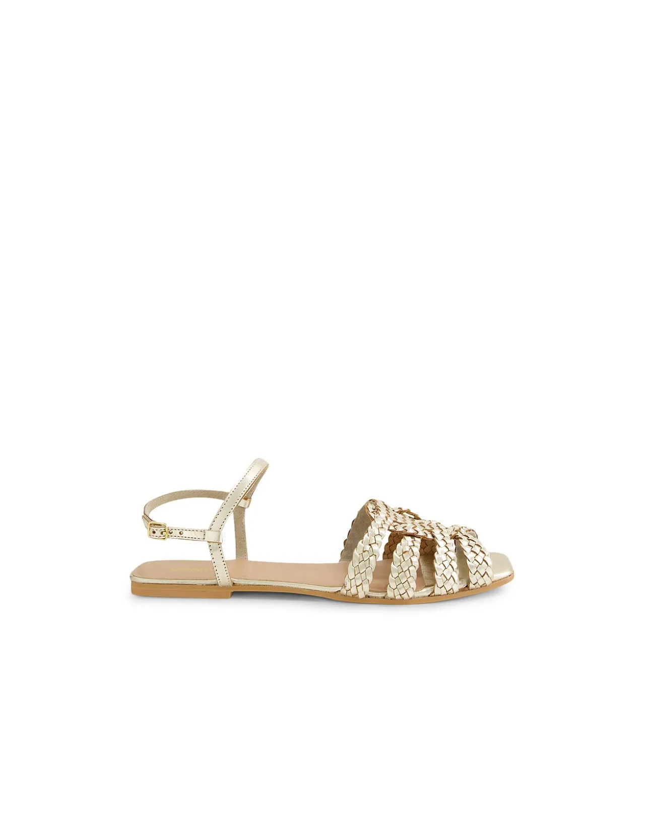 Dessma Woven Strap Square Toe Sandals