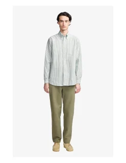 Dexter Green Stripe Classic Oxford Shirt
