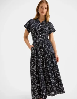 Ditzy Dot Polka Shirtdress