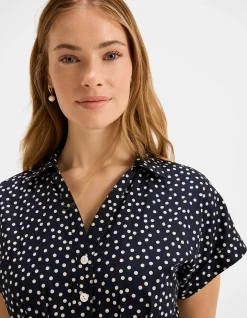 Ditzy Dot Polka Shirtdress
