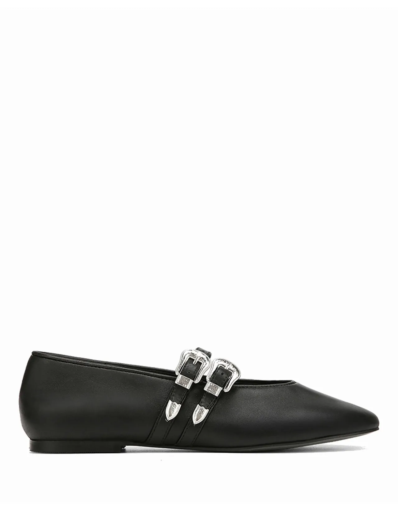 DIVON Black Leather Mary Jane