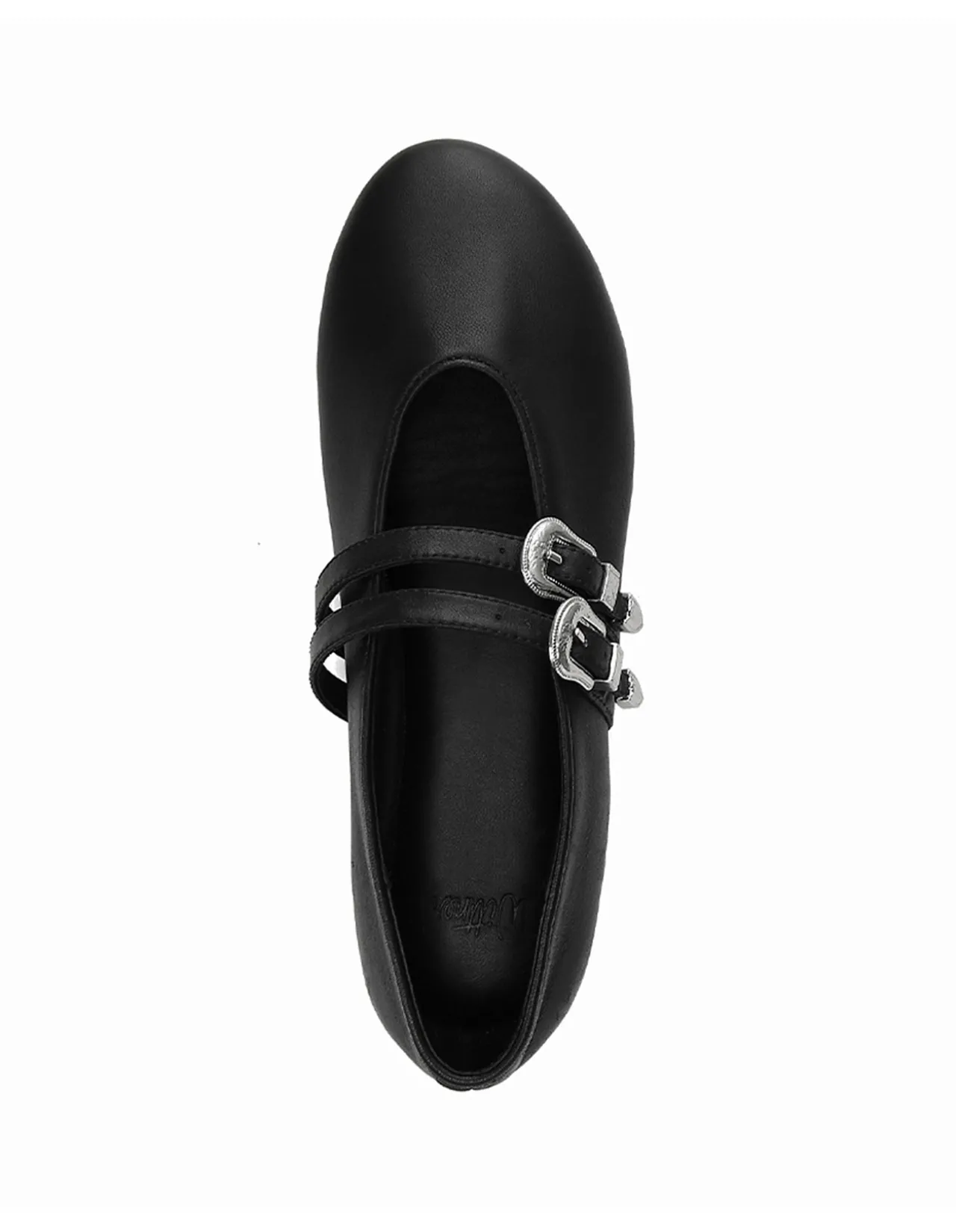 DIVON Black Leather Mary Jane