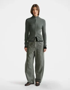D-LUXE KNIT ZIP LONG SLEEVE