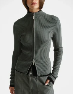 D-LUXE KNIT ZIP LONG SLEEVE