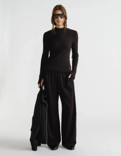 D-LUXE LONG SLEEVE RIB TOP