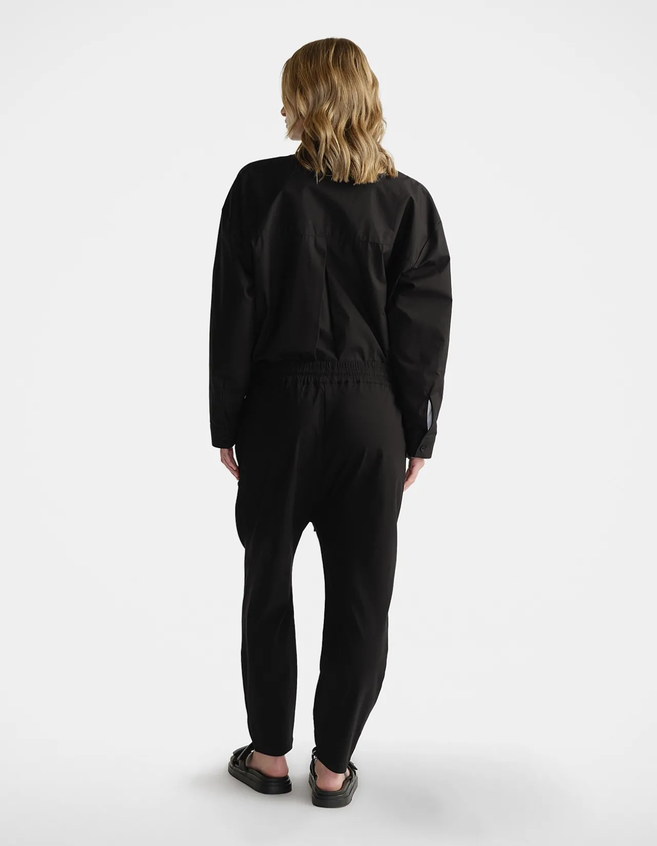 D-Luxe Oversized Funnel Neck Cotton Shirt