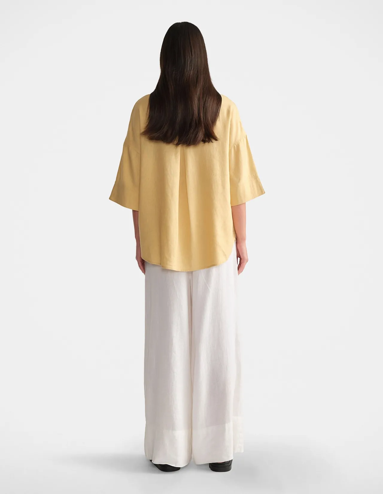 D-LUXE LINEN BLEND 3/4 SHIRT