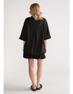 D-LUXE LINEN BLEND 3/4 SHIRT