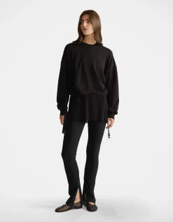 D-LUXE RUCHED TERRY SWEAT