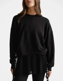 D-LUXE RUCHED TERRY SWEAT