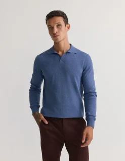 DOMINIC OPEN POLO COLLAR KNIT