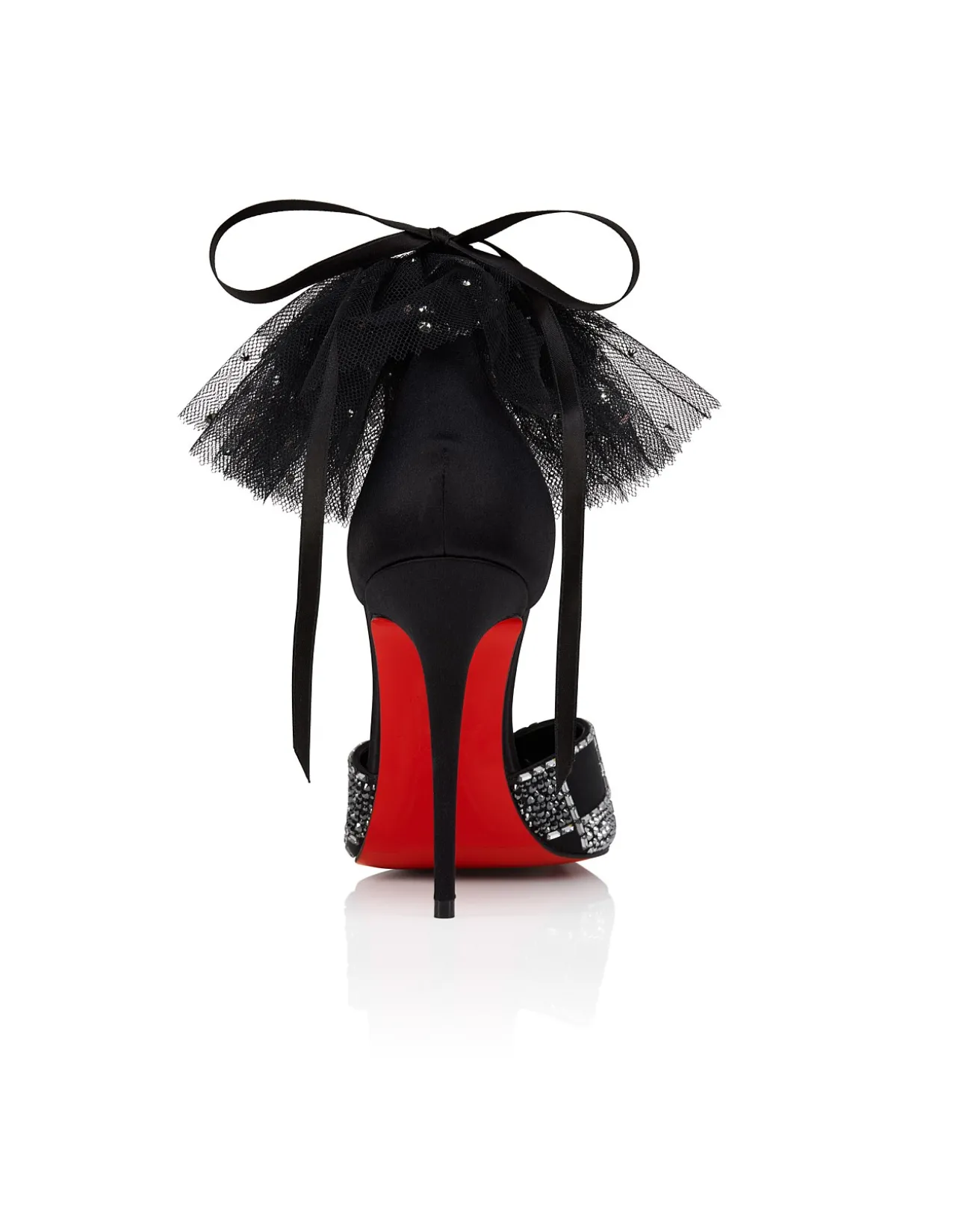 DORIA OFFENBEE 100 CREPE SATIN BLACK PUMP