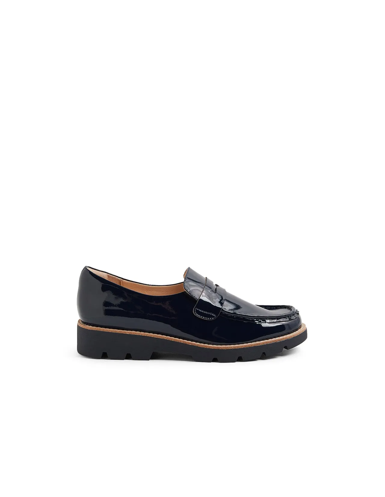Dorky Chunky Tread Patent Loafers