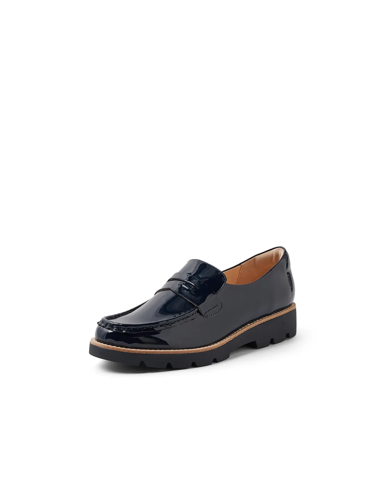 Dorky Chunky Tread Patent Loafers