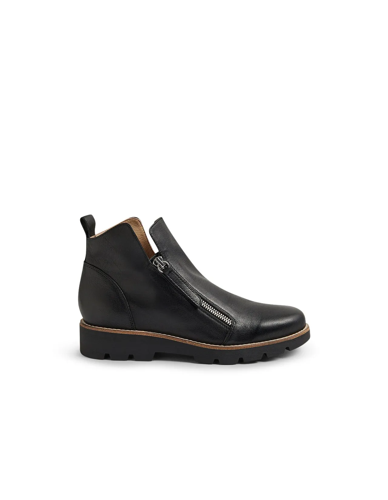 DOTTIZ DJ BLACK BLACK SOLE LEATHER