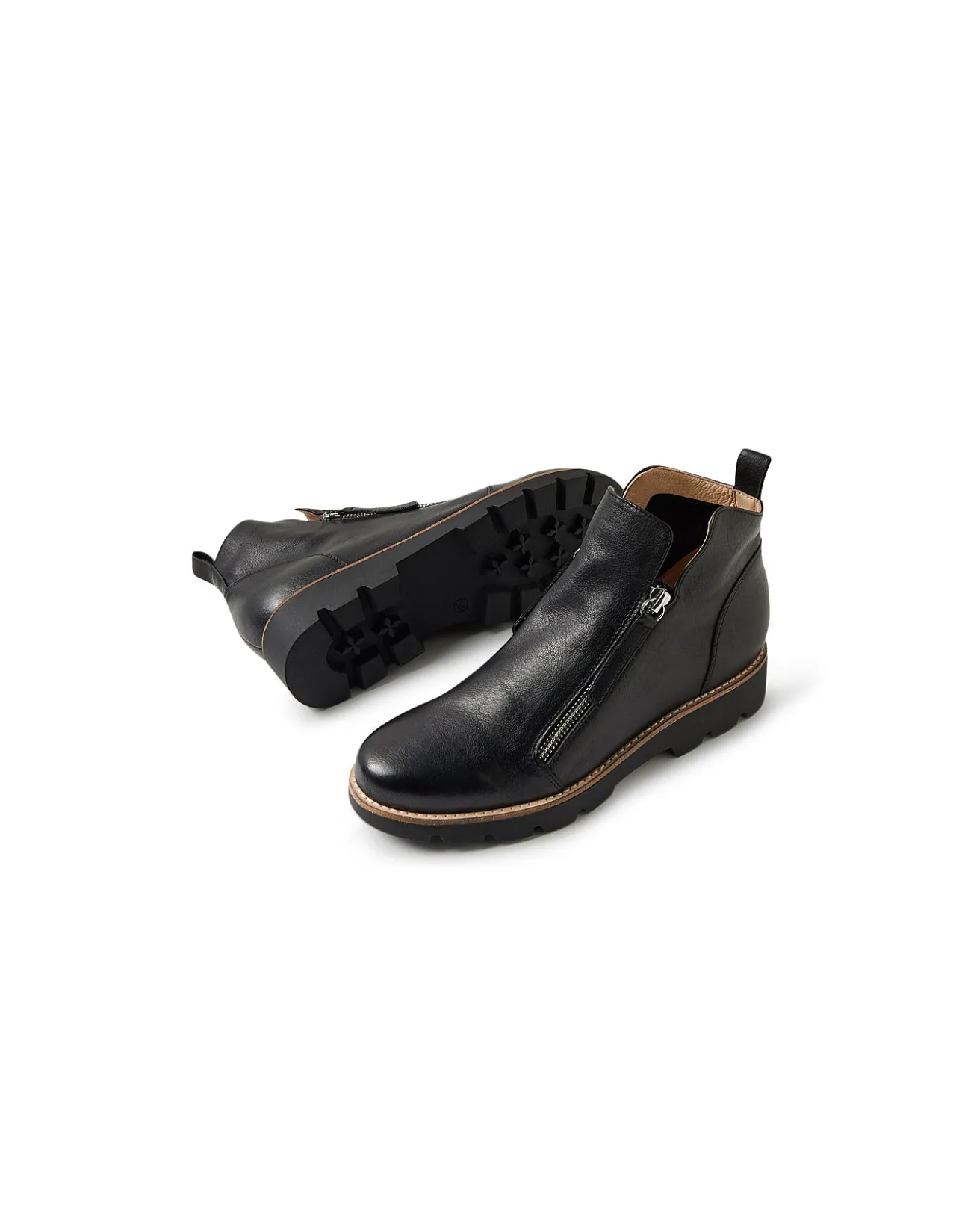 DOTTIZ DJ BLACK BLACK SOLE LEATHER