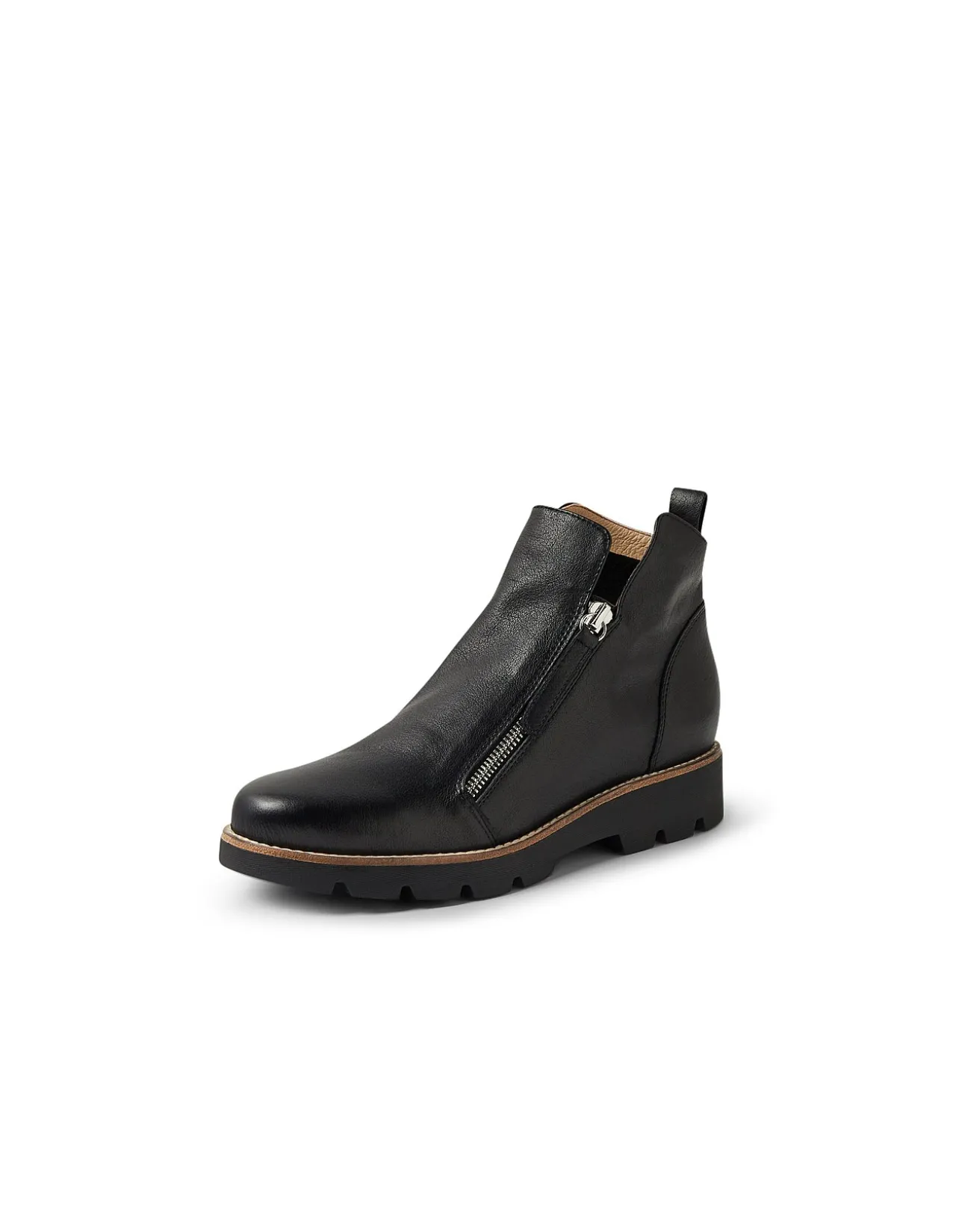 DOTTIZ DJ BLACK BLACK SOLE LEATHER