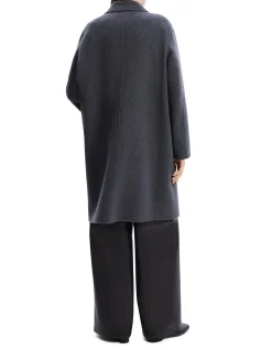 Double-Breasted Coat in Wool-Blend Melton