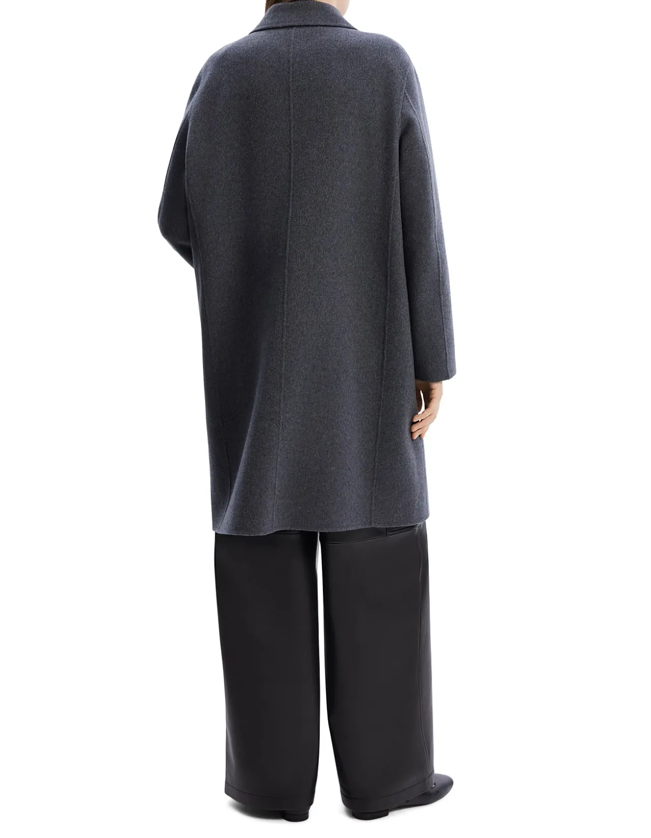 Double-Breasted Coat in Wool-Blend Melton