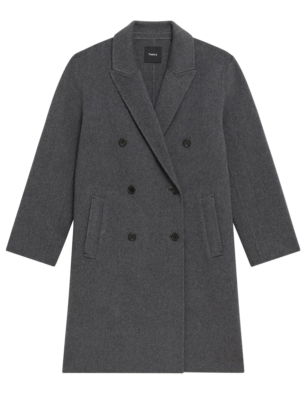 Double-Breasted Coat in Wool-Blend Melton