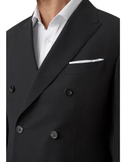 DOUBLE BREASTED PEAK LAPEL SUIT JACKET