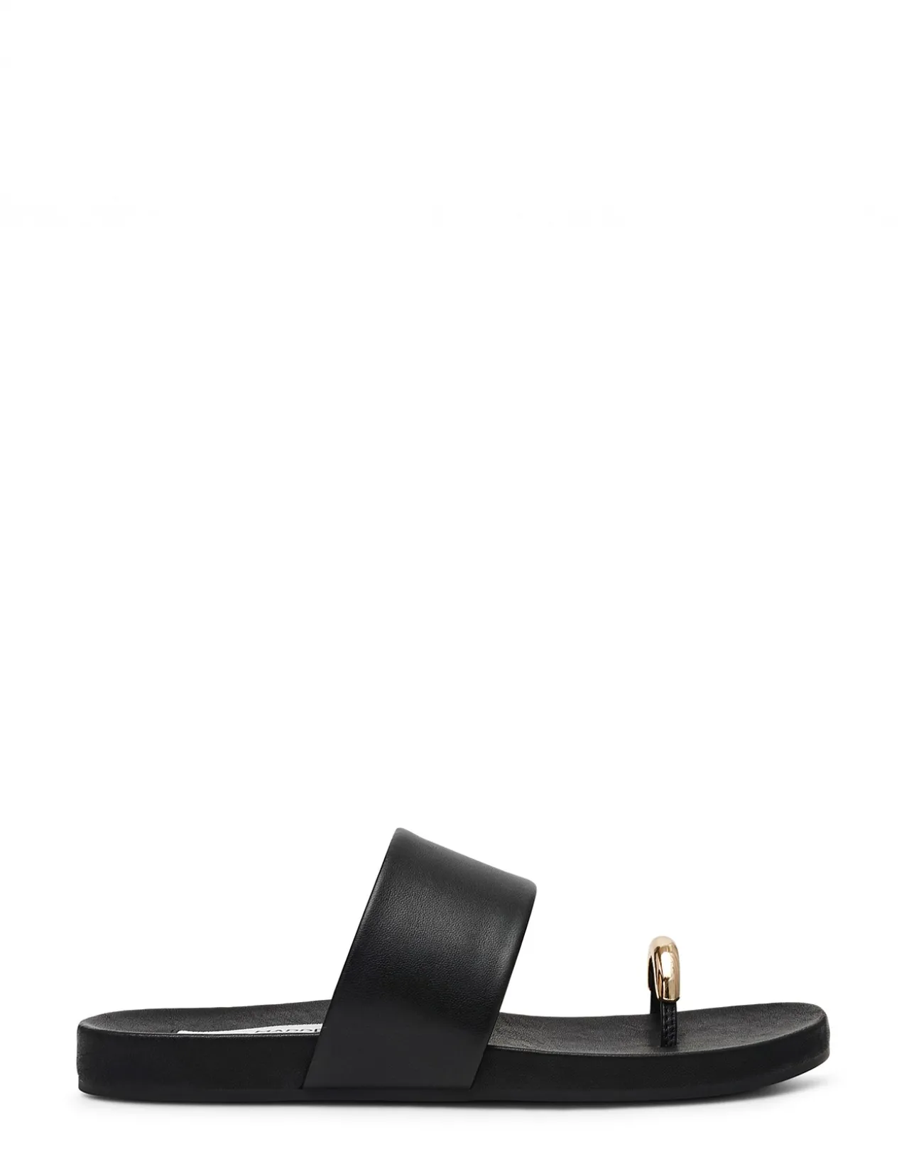 DOVE FLAT SANDAL BLACK LEATHER